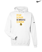 El Camino HS Wrestling Eat Sleep Wrestle - Nike Club Fleece Hoodie