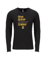 El Camino HS Wrestling Eat Sleep Wrestle - Tri-Blend Long Sleeve