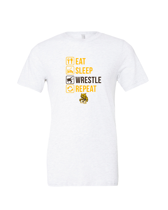 El Camino HS Wrestling Eat Sleep Wrestle - Tri-Blend Shirt