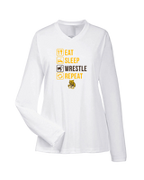 El Camino HS Wrestling Eat Sleep Wrestle - Womens Performance Longsleeve