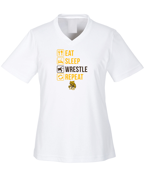 El Camino HS Wrestling Eat Sleep Wrestle - Womens Performance Shirt