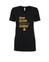 El Camino HS Wrestling Eat Sleep Wrestle - Womens Vneck