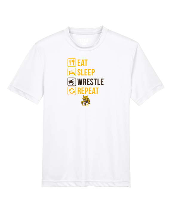 El Camino HS Wrestling Eat Sleep Wrestle - Youth Performance Shirt