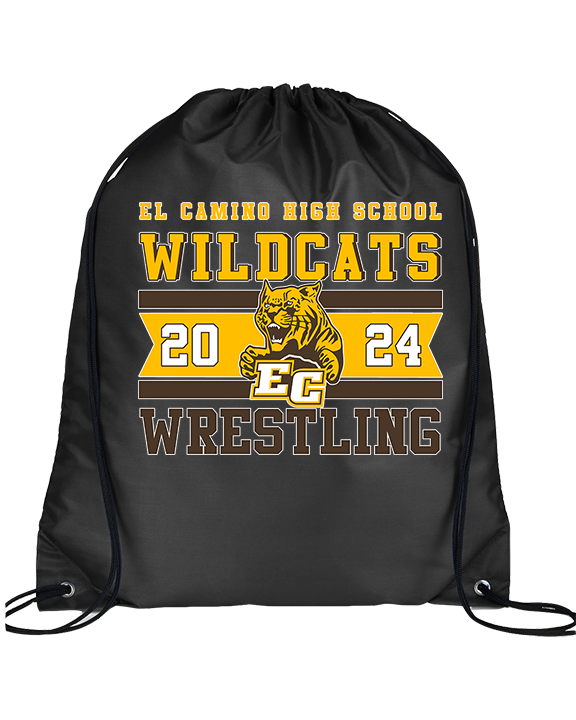 El Camino HS Wrestling Stamp - Drawstring Bag