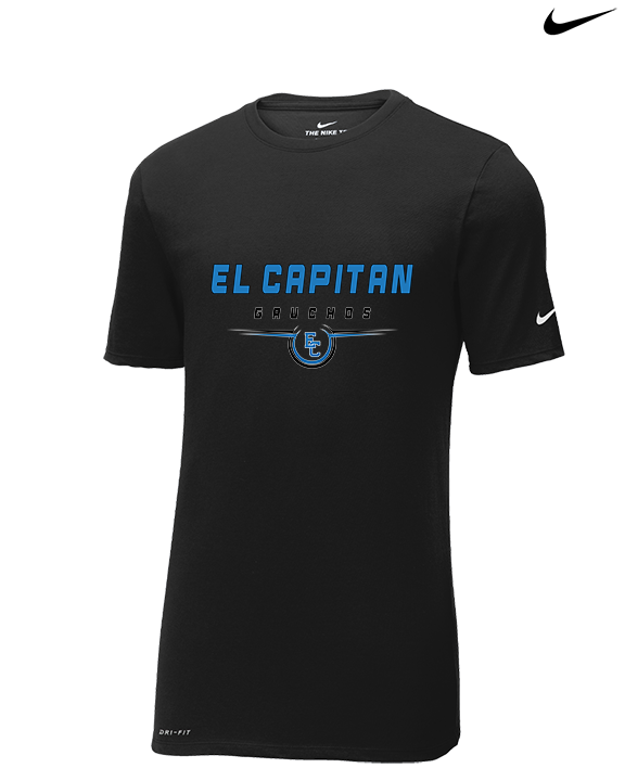 El Capitan HS Football Design - Mens Nike Cotton Poly Tee