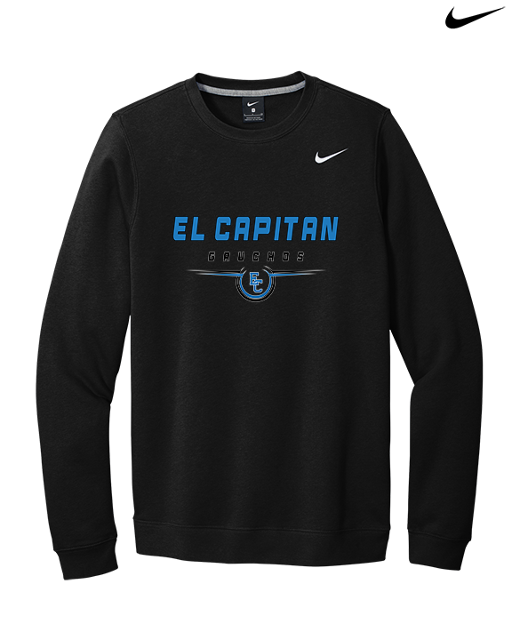 El Capitan HS Football Design - Mens Nike Crewneck