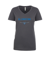 El Capitan HS Football Design - Womens V-Neck