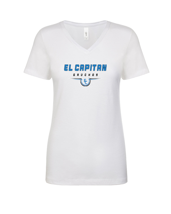 El Capitan HS Football Design - Womens V-Neck
