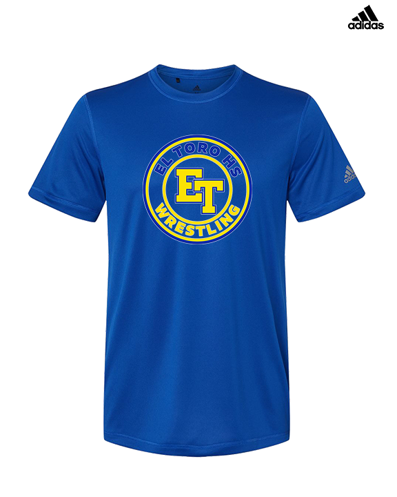 El Toro HS Boys Wrestling Circle - Mens Adidas Performance Shirt