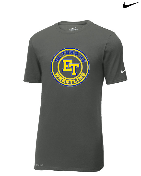El Toro HS Boys Wrestling Circle - Mens Nike Cotton Poly Tee