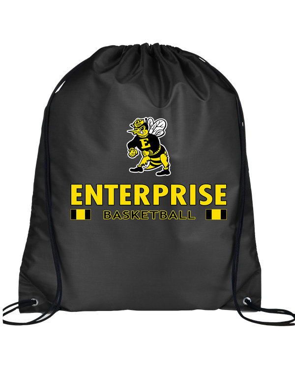 Enterprise HS  Girls Basketball Stacked - Drawstring Bag
