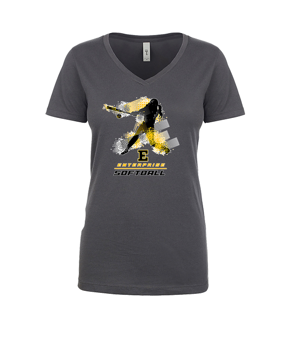 Enterprise HS Softball Swing - Womens Vneck