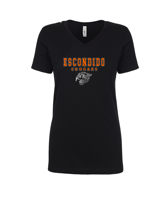 Escondido HS Athletics Block - Womens V-Neck
