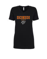 Escondido HS Girls Golf Block - Womens Vneck