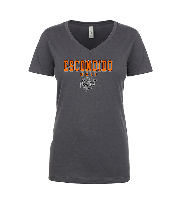 Escondido HS Girls Golf Block - Womens Vneck