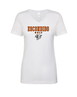 Escondido HS Girls Golf Block - Womens Vneck