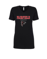 Fairfield HS Tennis Block - Womens V-Neck