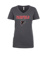 Fairfield HS Tennis Block - Womens V-Neck