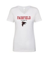 Fairfield HS Tennis Block - Womens V-Neck
