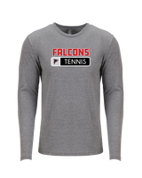 Fairfield HS Tennis Pennant - Tri Blend Long Sleeve