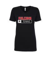 Fairfield HS Tennis Pennant - Womens V-Neck