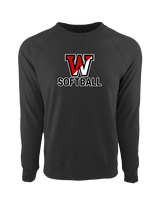 Fairfield Warde HS Softball Logo Softball - Crewneck Sweatshirt