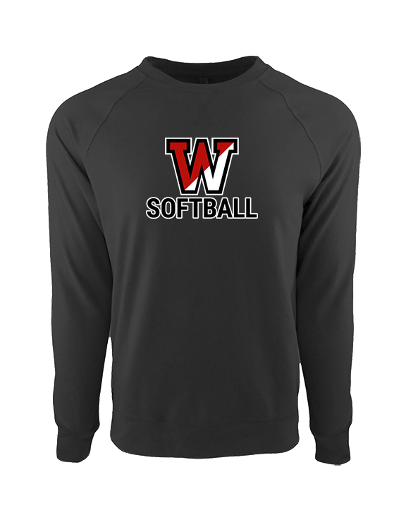 Fairfield Warde HS Softball Logo Softball - Crewneck Sweatshirt