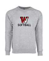 Fairfield Warde HS Softball Logo Softball - Crewneck Sweatshirt