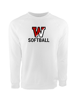 Fairfield Warde HS Softball Logo Softball - Crewneck Sweatshirt