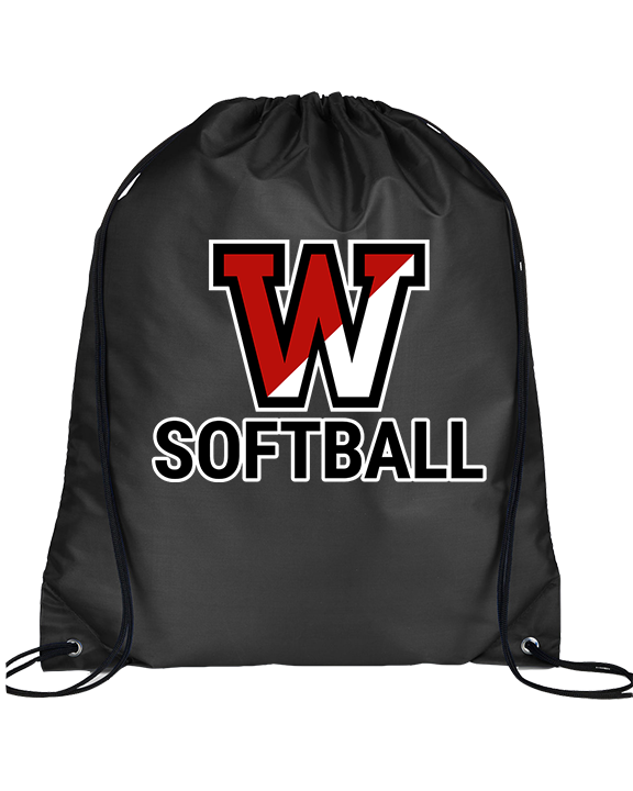 Fairfield Warde HS Softball Logo Softball - Drawstring Bag