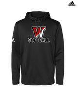 Fairfield Warde HS Softball Logo Softball - Mens Adidas Hoodie