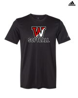 Fairfield Warde HS Softball Logo Softball - Mens Adidas Performance Shirt