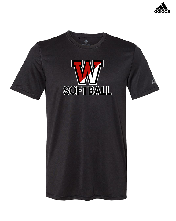 Fairfield Warde HS Softball Logo Softball - Mens Adidas Performance Shirt