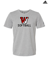 Fairfield Warde HS Softball Logo Softball - Mens Adidas Performance Shirt