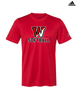 Fairfield Warde HS Softball Logo Softball - Mens Adidas Performance Shirt
