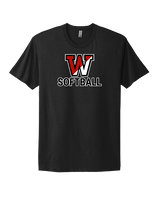 Fairfield Warde HS Softball Logo Softball - Mens Select Cotton T-Shirt