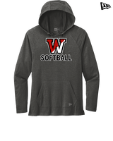 Fairfield Warde HS Softball Logo Softball - New Era Tri-Blend Hoodie