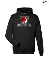 Fairfield Warde HS Softball Logo Softball - Nike Club Fleece Hoodie