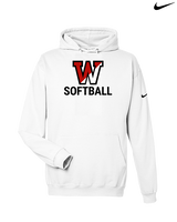 Fairfield Warde HS Softball Logo Softball - Nike Club Fleece Hoodie