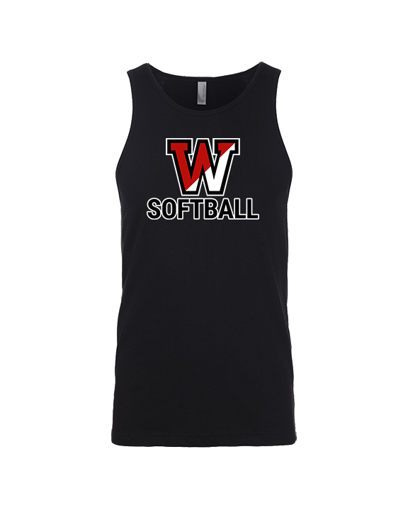 Fairfield Warde HS Softball Logo Softball - Tank Top