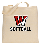 Fairfield Warde HS Softball Logo Softball - Tote