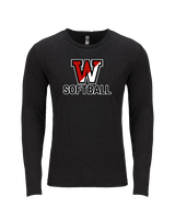 Fairfield Warde HS Softball Logo Softball - Tri-Blend Long Sleeve