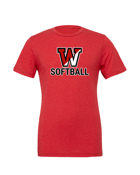 Fairfield Warde HS Softball Logo Softball - Tri-Blend Shirt