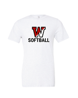 Fairfield Warde HS Softball Logo Softball - Tri-Blend Shirt