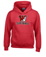 Fairfield Warde HS Softball Logo Softball - Unisex Hoodie