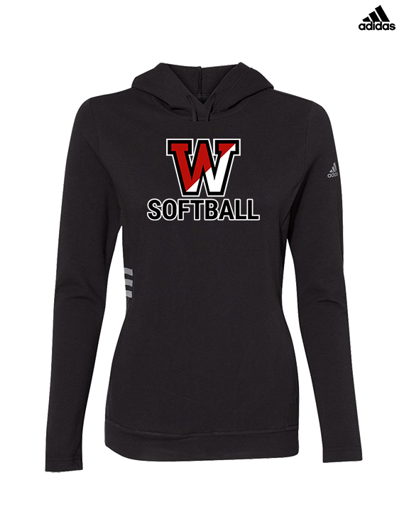 Fairfield Warde HS Softball Logo Softball - Womens Adidas Hoodie