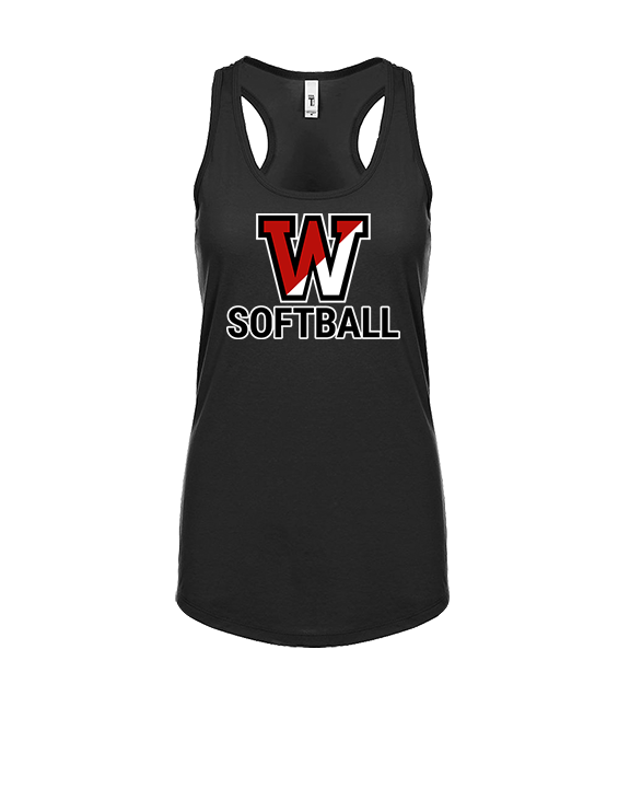 Fairfield Warde HS Softball Logo Softball - Womens Tank Top