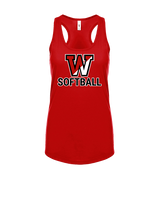 Fairfield Warde HS Softball Logo Softball - Womens Tank Top
