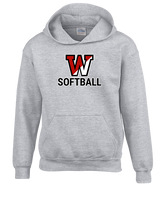 Fairfield Warde HS Softball Logo Softball - Youth Hoodie