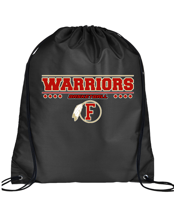 Fallbrook HS Boys Basketball Border - Drawstring Bag